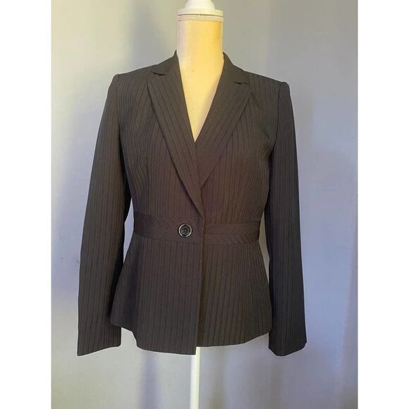 90s-Looking Evan-Picone Blazer w/ Shoulder Pads - Sz 6 - Picture 1 of 7